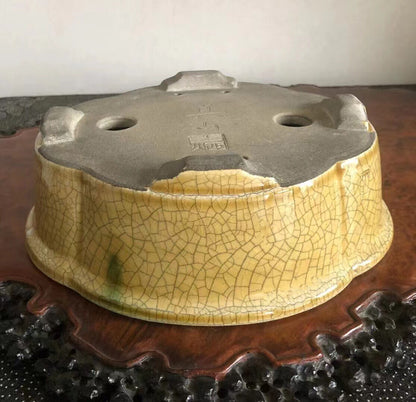 Shinzan Hand-Made Japanese Bonsai Pot
