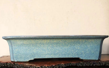 Shinshu Outer Rim Rectangular Open Mouth Japanese Bonsai Pot