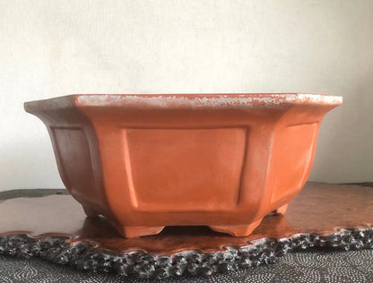 Hexagonal Japanese Returned Antique Pot