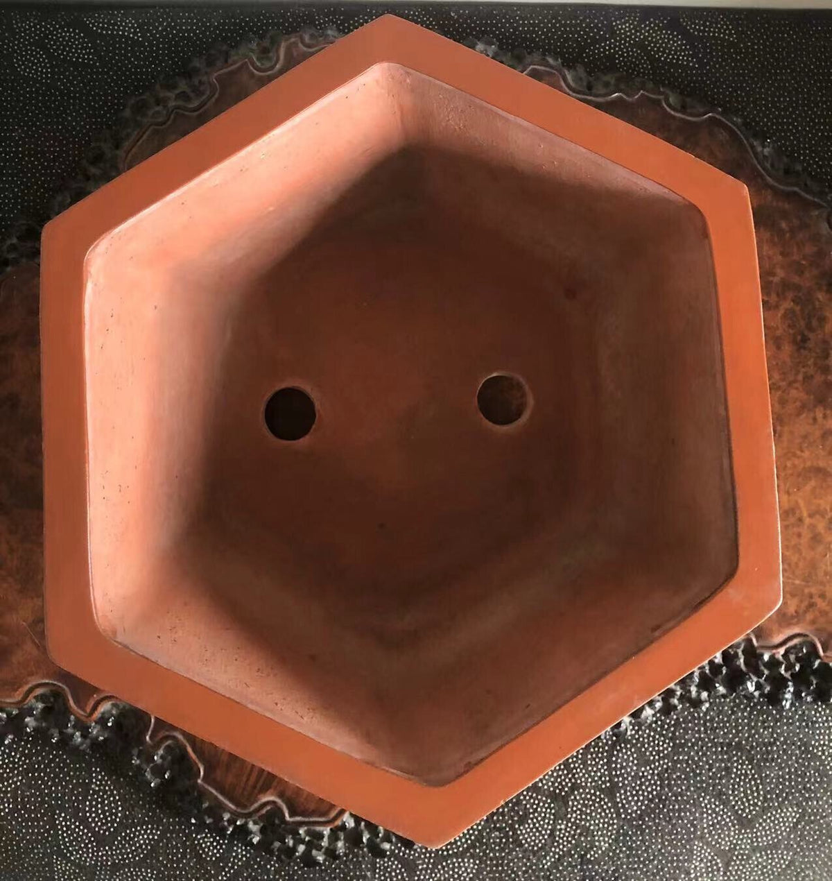 Hexagonal Japanese Returned Antique Pot