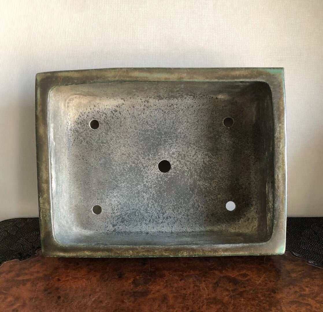 Ruri-Green Glaze, Japanese Name Pot by Koyo