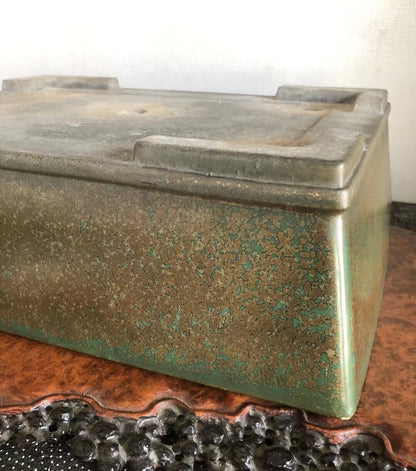 Ruri-Green Glaze, Japanese Name Pot by Koyo