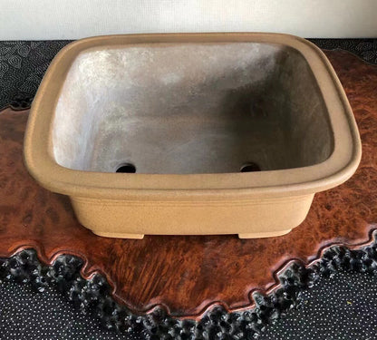 Hand-Pinched Japanese Bonsai Pot by Hōtoku