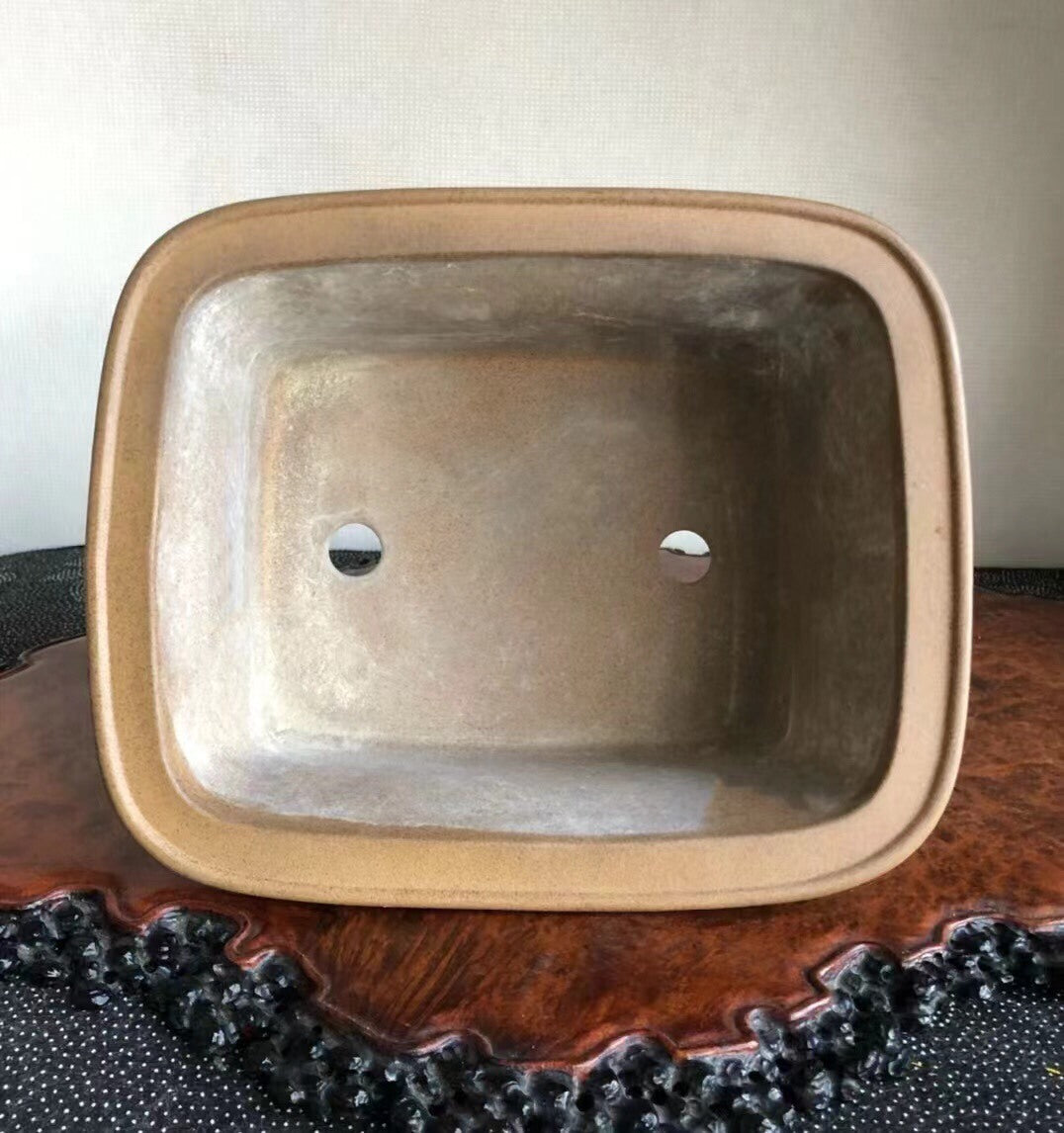 Hand-Pinched Japanese Bonsai Pot by Hōtoku