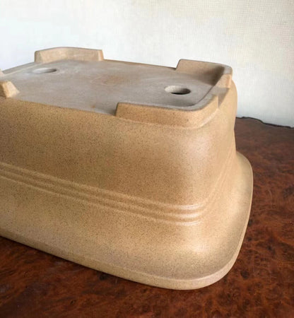 Hand-Pinched Japanese Bonsai Pot by Hōtoku