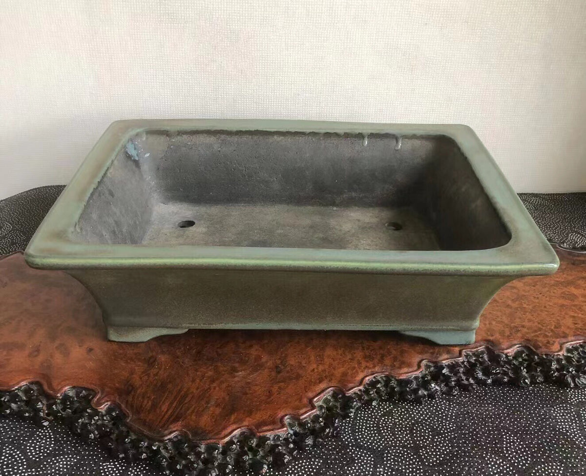 Ruri-Green Glaze, Japanese Name Pot by Koyo