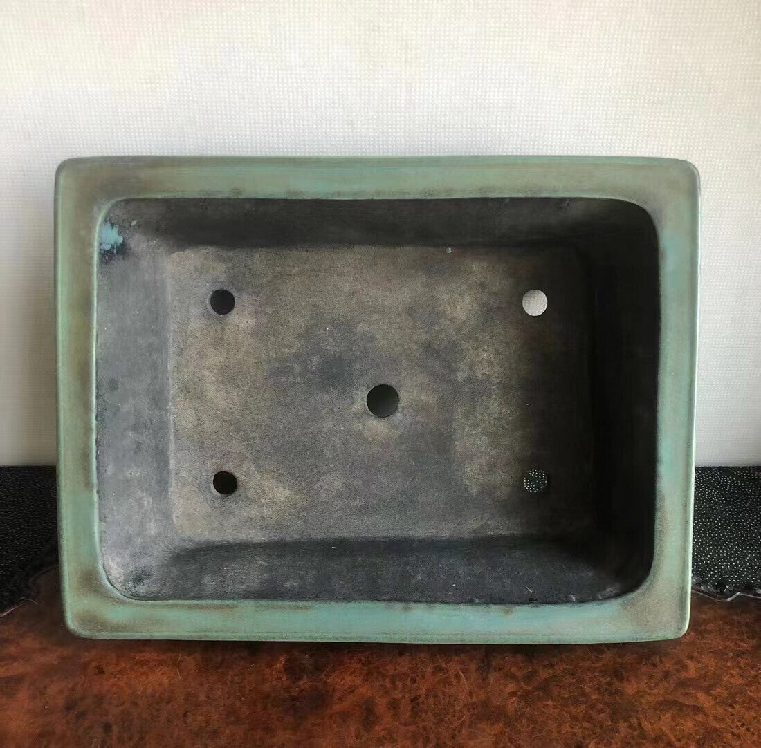 Ruri-Green Glaze, Japanese Name Pot by Koyo