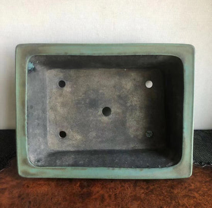 Ruri-Green Glaze, Japanese Name Pot by Koyo