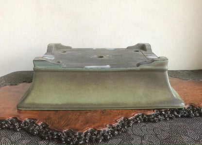 Ruri-Green Glaze, Japanese Name Pot by Koyo