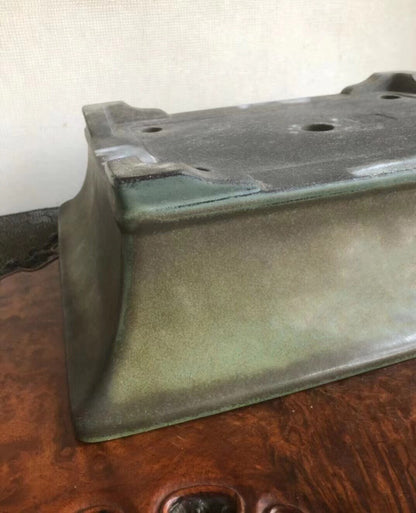 Ruri-Green Glaze, Japanese Name Pot by Koyo