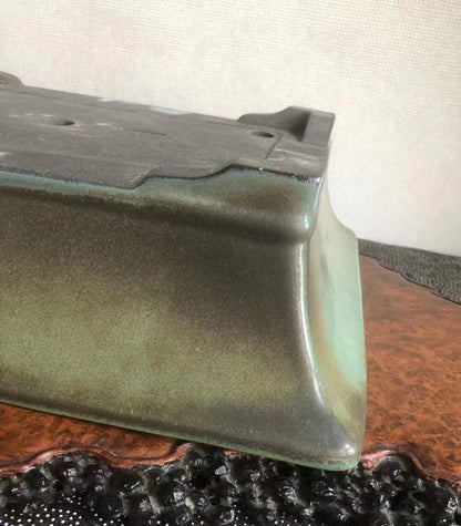 Ruri-Green Glaze, Japanese Name Pot by Koyo