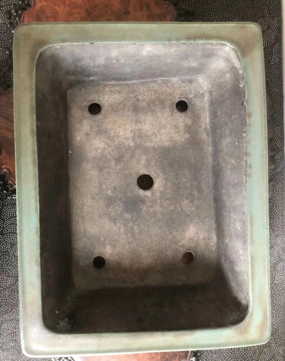 Ruri-Green Glaze, Japanese Name Pot by Koyo