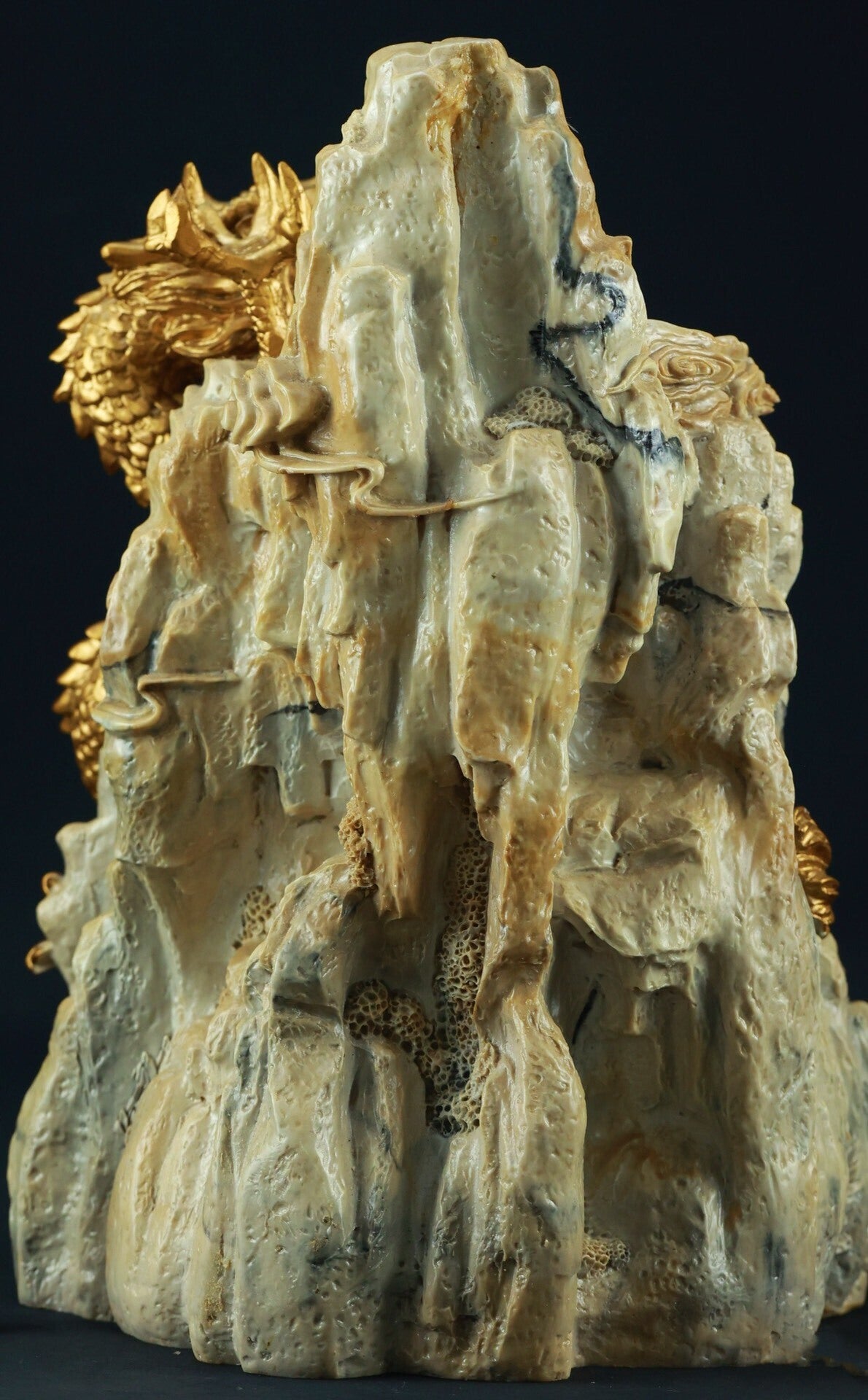 Japanese Returned Dragon-Carved Stone Japanese Returned Stone Carving
