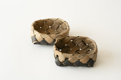 Japanese walnut bark woven box M
