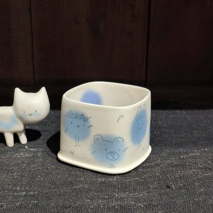 Zing pom-pom small square cup series
