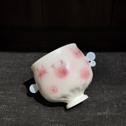 Zing happy cat two-handled cup
