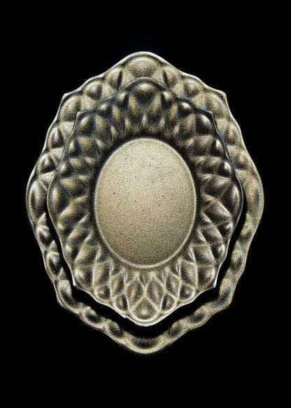 Shota Miyashita cushion plate, black gleaming colour