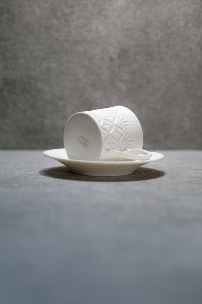 Shota Miyashita kiriko white porcelain cup and saucer